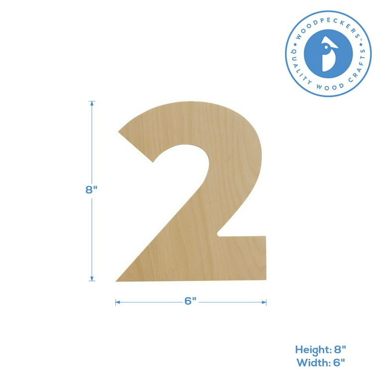 Wooden Numbers 8 Cm High Number Freely Selectable for Birthday, as