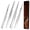 Silver, variant on VEGCOO 4pcs Stainless Steel Kitchen Tongs Set - 10" & 12" Long Fine Tweezers Tongs (Flat & Curved Tip) - Precision Chef Plating, Grilling, Cooking, Salad & Serving Utensils - Non-Slip & Durable