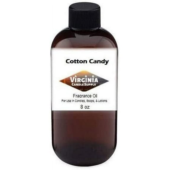 COTTON CANDY FRAGRANCE OIL -8 OZ - FOR CANDLE & SOAP MAKING BY VIRGINIA CANDLE SUPPLY - FREE S&H IN USA