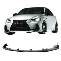 Ikon Motorsports Front Bumper Lip Fits 2017-2020 Lexus IS200t IS300 IS350, Artisan Style Front Lower Spoiler Air Dam Chin Guard, Gloss Black PP