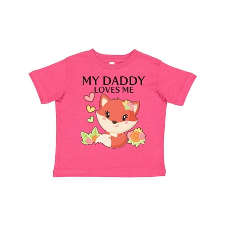 

Inktastic My Daddy Loves Me- Little Fox Gift Toddler Boy or Toddler Girl T-Shirt