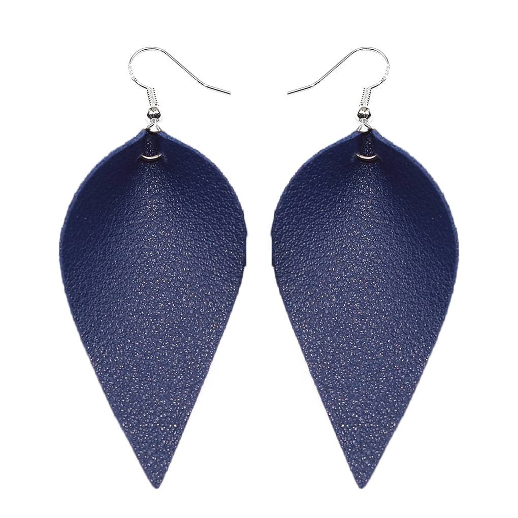 Boho Women Leaf Leather Earrings Ear Stud Hook Drop Dangle Jewelry Holiday Gift
