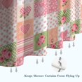 thumbnail image 6 of Pioneer Flower Floral Print Pattern Shower Curtain 72"x84", Bathroom Decorative Shower Curtain Set with 12 Hooks, Waterproof Washable, 6 of 6