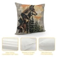 thumbnail image 4 of FUMJ Wolf Pillow Cover, Throw Pillow Cover for Sofa Bed Couch,Rustic Farmhouse Cabin Cushion Cover,Safari Animals Decorative Pillow Cover,Orange Gray, 4 of 5