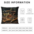 thumbnail image 5 of Orinice Wine Glasses Cigar Still Life Graphic Decorative Cushion Throw Pillow Cover 1PC for Home Couch Living Room Bed Sofa Pillow Case All Seasons Suitable Printed on Both Sides 22x22in, 5 of 5