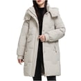 thumbnail image 3 of UPPADA Women's Winter Coats Warm Thicken Puffer Jacket Waterproof Full Zipper Outwear Winter Ski Overcoats with Pockets Gray,2xl Winter Coat, 3 of 7