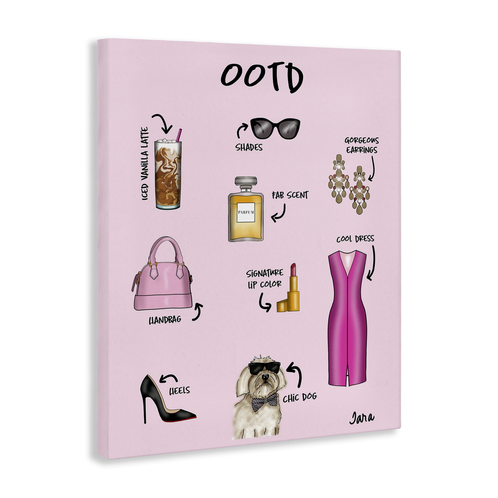 Stupell Industries Feminine Glam Outfit of the Day Canvas Wall Art, design by Tara Boone