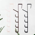 thumbnail image 4 of GOOHOCHY 3 piezas de resina ABS sobre la puerta de los cinco secciones Costa de colgilla Multipropósito colgante de colgantes para bolsas Toalla (negro+café+blanco), 4 of 7
