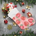 thumbnail image 6 of Coolnut Strawberry Christmas Stocking, Personalized Large Candy Stocking, Xmas Stockings Decoration Hanging Gift for Family Holiday Party Ornaments Decor Fireplace, 6 of 7