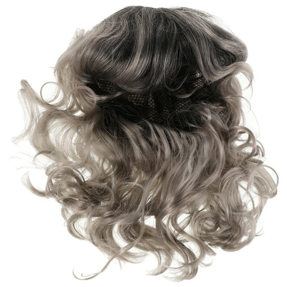 Peluca corta y rizada para mujer, cabello sintético, esponjosa, ondulada, para cosplay, fiestas y presentaciones, realista, elegante