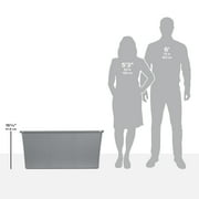 Sterilite Extra Large Storage Bin, 50 Gallon Durable Plastic Storage Tote with Snap-On Lid, Gray