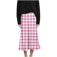 thumbnail image 5 of Levmjia Women's Midi Skirt Fashion Casual Polyester Flowy Skirt Zipper Floral Printed A-Line Skirt Flowing Vacation Daily Wear Summer, 5 of 7