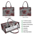 thumbnail image 2 of Large Capacity Tote Bag,Pioneer Flower Floral Print Pattern Handbag Fashion Luxury Tote Bag,15.7"x13"x 5.1" Inches,Laptop Compatible, 2 of 6