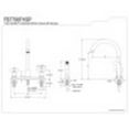 thumbnail image 5 of Kingston Brass FB7790PXSP Victorian 8" Centerset Kitchen Faucet with Sprayer, Matte Black, 5 of 5