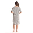 thumbnail image 3 of Just Love Short Sleeve Nightgown Sleep Dress for Women (Grey - I Love Jesus, 1X), 3 of 3