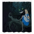 thumbnail image 2 of Ambesonne Colorful Shower Curtain, Cheshire Cat in Forest, 69"Wx75"L, Multicolor, 2 of 4