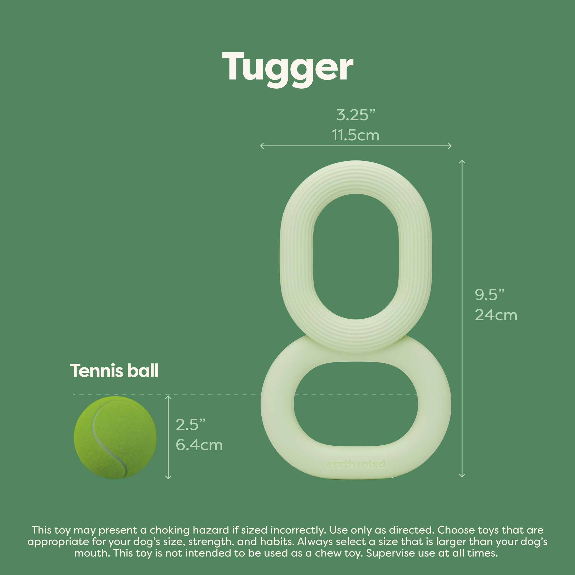 Earth Rated Tugger Dog Toy, Tug of War, Interactive Pull Toy for Dogs