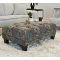 thumbnail image 4 of Roundhill Furniture Berliton Fabric Tufted Oversized Ottoman in Turkish Gemstone, 4 of 9