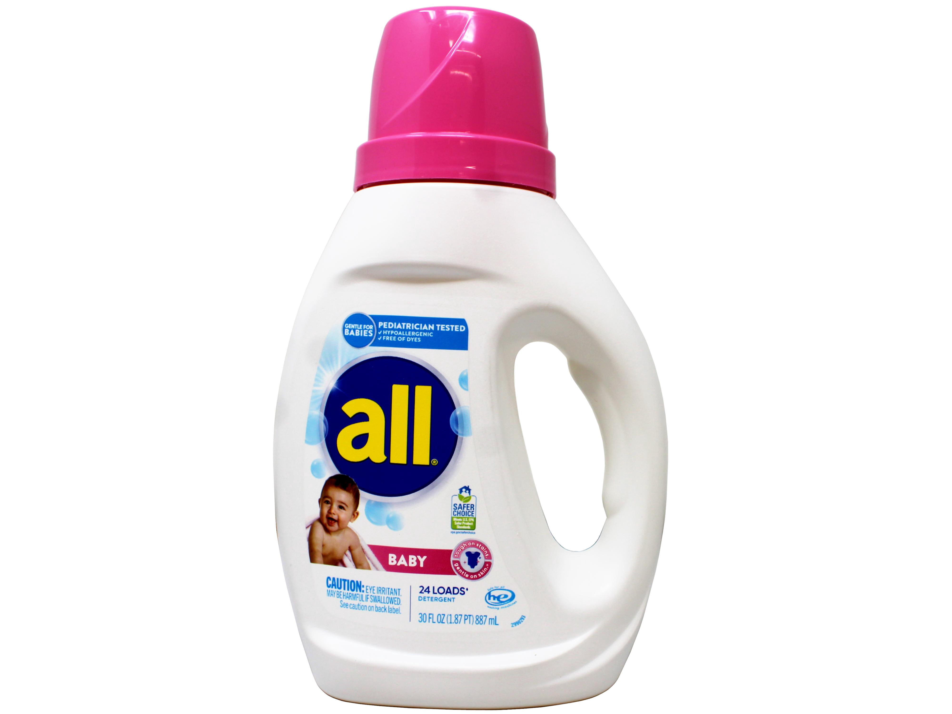 All Liquid Laundry Detergent, Gentle for Baby, 24 Loads, 30 FL OZ - 3 Pack