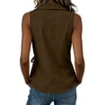thumbnail image 3 of Aezemi Women's Wrap Sleeveless Tank Tops, Ruched V Neck Tie Waist Blouses, Casual Summer Boho Beach Vacation Tanks, 3 of 6