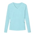 thumbnail image 2 of Wensltd Women Solid Color Sun Protection Long Sleeve Shirts Crew Neck Pullover Style with Side Pockets Soft Shirts, 2 of 6