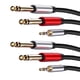 thumbnail image 1 of 2pcs 3.5mm Estéreo a 2x 6.35mm Cable Divisor de sonido Cable Adaptador, 1 of 9