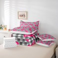 thumbnail image 6 of Manfei Black Classic Checkered 7-Piece King Bedding,Chic Bow Tie King Bed in a Bag,Reversible, 6 of 7