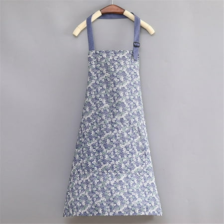 

Flower Kitchen Household Oil-proof Cooking Apron Men Women Waterproof Adult Waist Fashion Coffee Overalls Apron