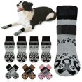 thumbnail image 1 of WAYANAnti Slip Dog Socks to Prevent Licking Paws - Double Side Dogs Paw Grip Sock for Hardwood Floors, No Twist Dog Booties Grippy Socks for Small Medium Large Senior Dogs, Light Grey and Black, M, 1 of 1