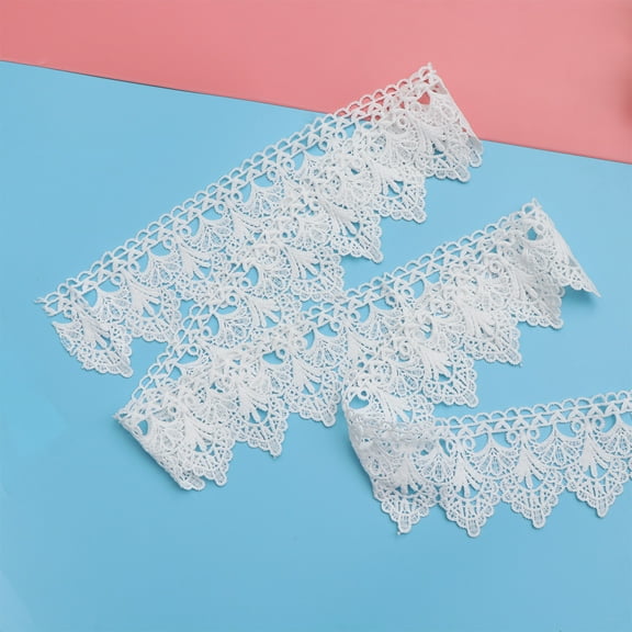 GOOHOCHY  182 CM Milk Silk Lace Ribbon for Sewing Trim Crafts Scrapbooking White Ribbons Bride