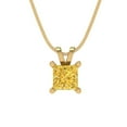 thumbnail image 4 of 3.0 ct Brilliant Princess Cut Solitaire Natural Citrine 14k Yellow Solid Gold Everyday Affordable Designer Necklace Pendant with 16" Chain, 4 of 7