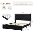 thumbnail image 2 of Yeshouse Estructura de cama con 2 cajones de almacenamiento, cabecero de terciopelo vintage, plataforma tapizada, soporte de listones de madera, silenciosa, no necesita somier, 2 of 6