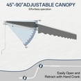 thumbnail image 3 of Ktaxon 8 x 7 Ft  Manual Retractable Patio Awning,  Adjustable Outdoor Awing Sunshade Shelter with Aluminum Alloy,  280g/m² UV & Water-Resistant Fabric for Deck, Balcony - Gray, 3 of 9