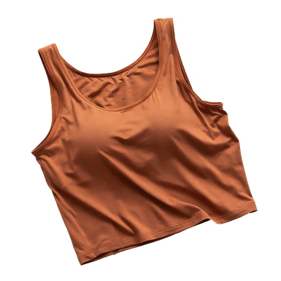Levmjia Womens Tank Tops Fashion Sleeveless Round Neck Casual Tops Soft Pullover Modal Solid Color Built In Bra Base Shirt Everyday Wear Summer