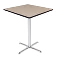 thumbnail image 1 of Regency TVCX3636BECM Cafe High 36 in. Via Cafe High Square X-Base Table, Beige & Chrome, 1 of 1