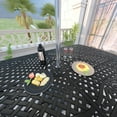 thumbnail image 3 of Hzzkey 72.44" L x 35.43" W Cast Aluminum Outdoor Dining Table with 1.88" Umbrella Hole Black, 3 of 8