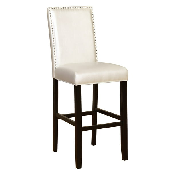 Linon Stewart Bar Stool 30 Inch Seat, Leather Bar Stools 30 Inches High