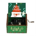 thumbnail image 2 of Caja de Música con Manivela Navideña: Caja de Música Navideña Vintage, Caja de Música Pequeña para Decoración del Hogar, Regalo Familiar, 2 of 5