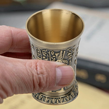 

Art Gift Whiskey Shot Mini Cup For Cafe Home Copper Antique Tin