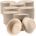 thumbnail image 1 of 8oz Disposable Paper Bowls,Compostable Bagasse Bowls,Small Biodegradable Heavy-Duty Bowls Gift compatible Hot and Cold Food Gift, 1 of 5