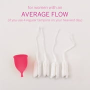 Pixie Menstrual Cup - No Metals or Toxins - 100% Medical-Grade Silicone - Ranked 1 for The Most Soft Reusable Period Cup - Wear 12 Hours - Tampon Alternative - Buy One We Give One (Small)