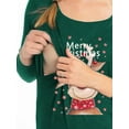 thumbnail image 4 of DYMADE Women Christmas Print Nursing Round Neck Loose Long Sleeve Breastfeeding Top, 4 of 4
