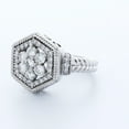 thumbnail image 2 of Hexagon Halo Wedding Ring Illusion Diamond Ring 14K White Gold Over 1.9 Ct Diamond, 2 of 2