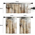 thumbnail image 5 of Kitchen Curtains and Valances 3 Piece Set, Valance Curtains for Kitchen Windows, 36 Inch Beige Modern Abstract Art Kitchen Curtains Tiers and Valances for Cafe Living Room Window Decor, Beige, 5 of 6
