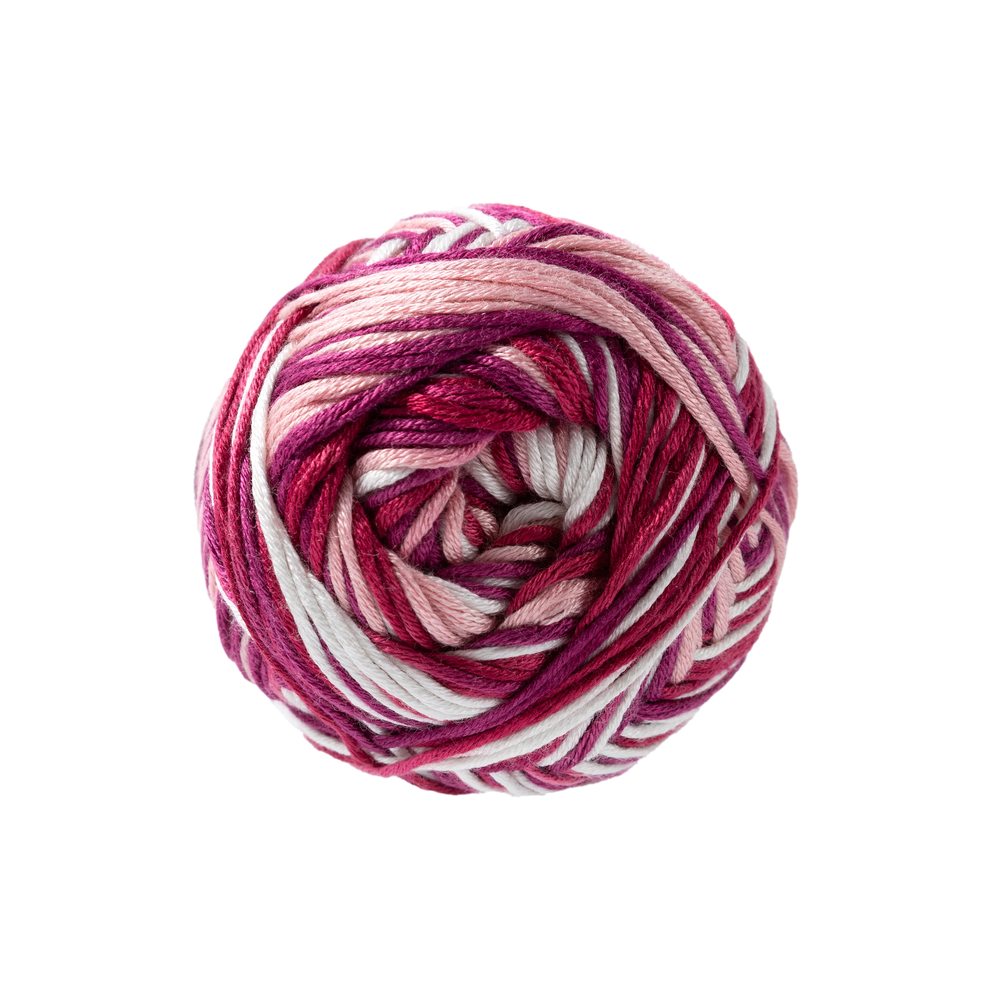 (3 pack) Silky Soft Multi Yarn by Loops & Threads - Yarn for Knitting - Crochet - Weaving - and Arts & Crafts - Carnation - Bamboo - 3.5 oz