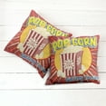 thumbnail image 2 of Ambesonne Retro Throw Pillow Cover 2 Pack, Pop Corn Movie Snack, 16", Multicolor, 2 of 6