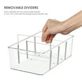 thumbnail image 2 of SDFGTstore Transparent Organizer with Divider for Fruit, Yogurt, Snacks, Pasta Clear Refrigerator Storage Box Snack Coffee Tea Bag, 2 of 7
