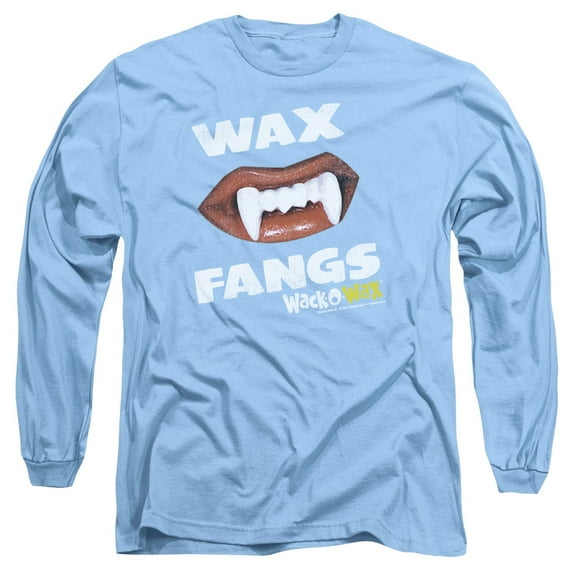Dubble Bubble Wax Fangs Long Sleeve Adult 18/1 T-Shirt Carolina Blue