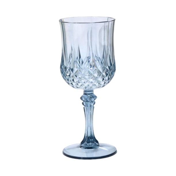Copa de vino acrílica, copa de cóctel, colección ligera, regalo de cumpleaños, artículos para beber Azul