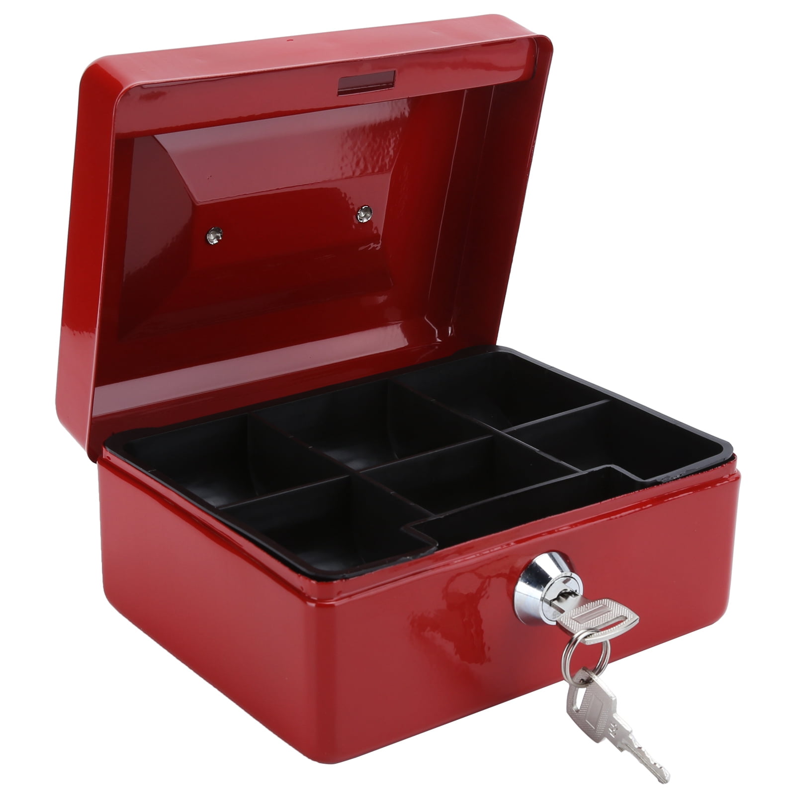 Greensen Mini Portable Security Lock Box 6inch Lockable Money Storage